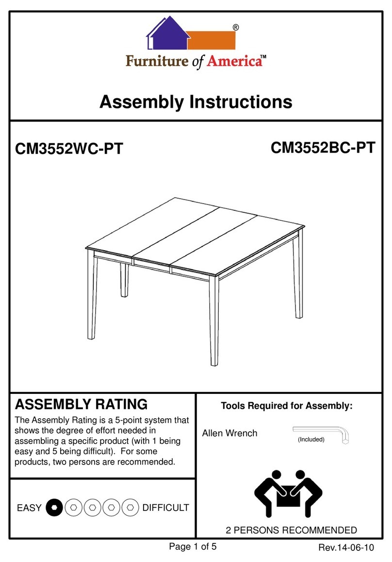 Furniture of America CM3552WC-PT User manual Furniture of America CM3552WC-PT User manual