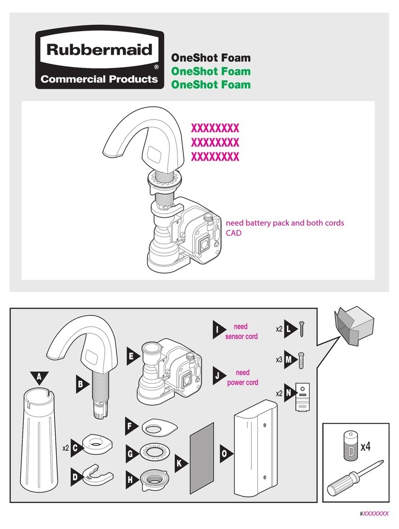 Rubbermaid OneShot Foam quick start guide