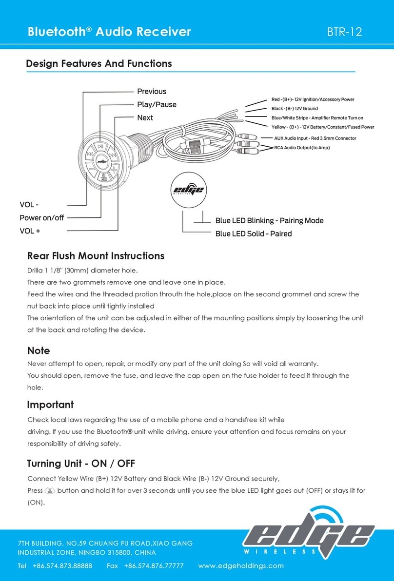 Edge Wireless BTR-12 quick start guide