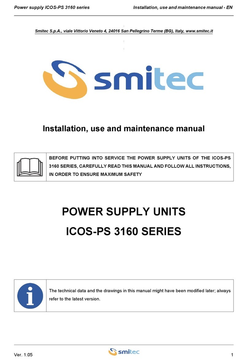 Smitec ICOS-PS 3160 Series Installation, use and maintenance manual