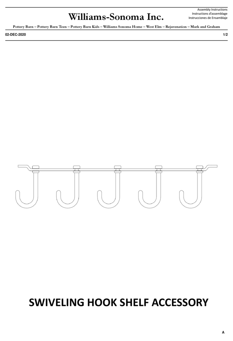 Williams-Sonoma Pottery Barn Swiveling Hook Shelf User manual