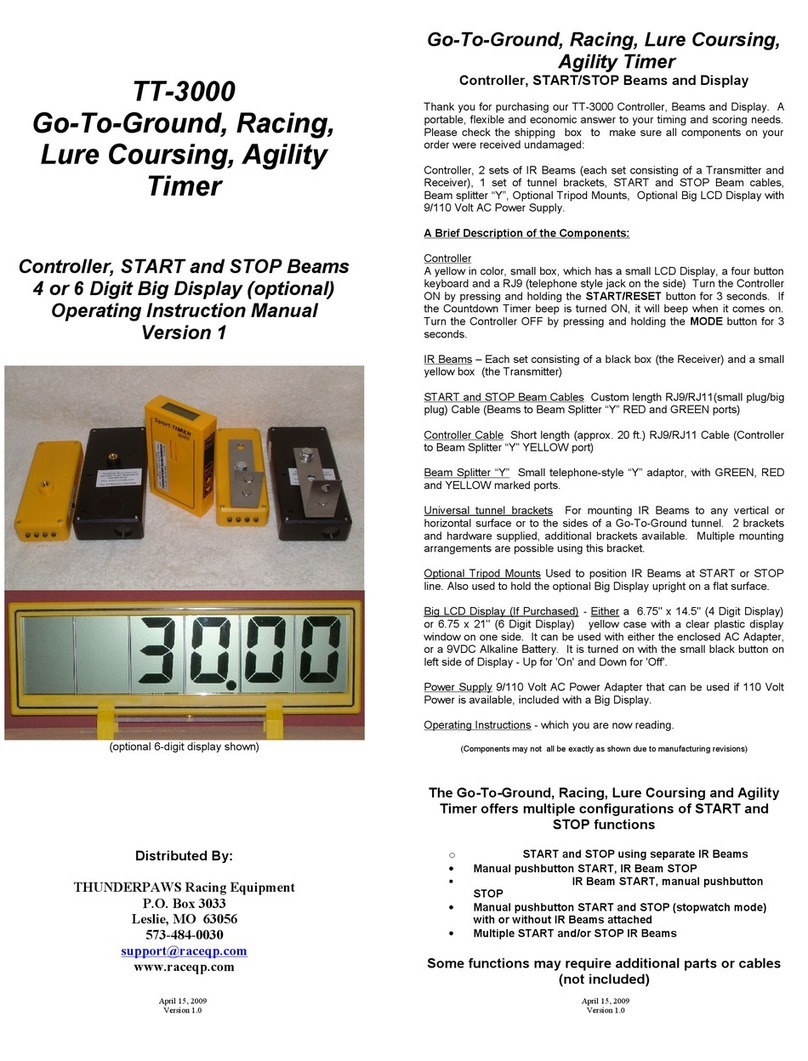 Thunderpaws TT-3000 User manual