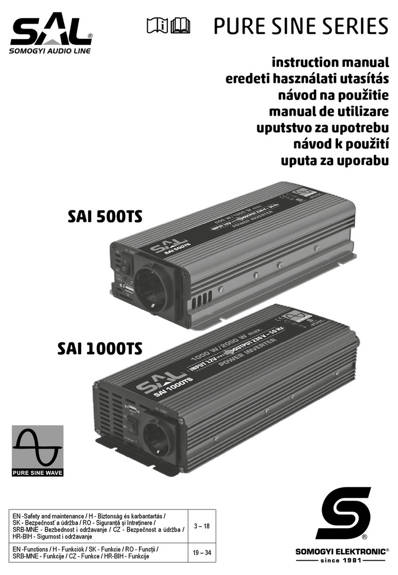 Somogyi Elektronic PURE SINE Series instruction manual