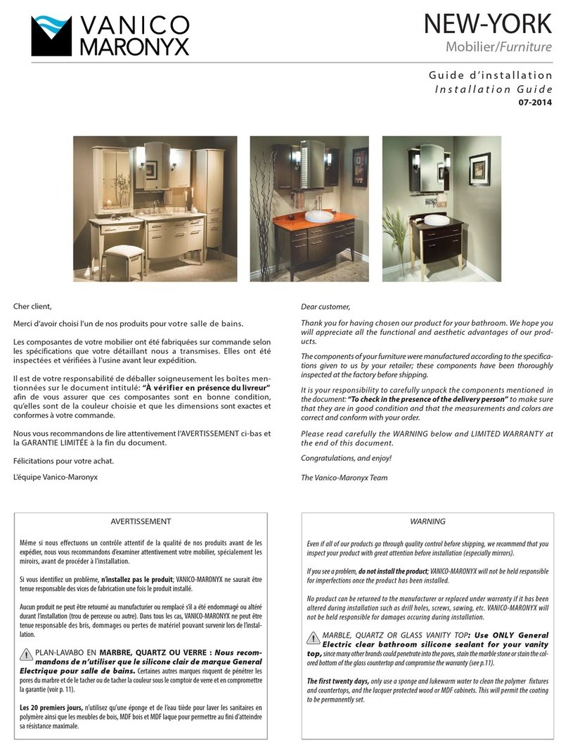 Vanico Maronyx NEW-YORK 07-2014 installation guide
