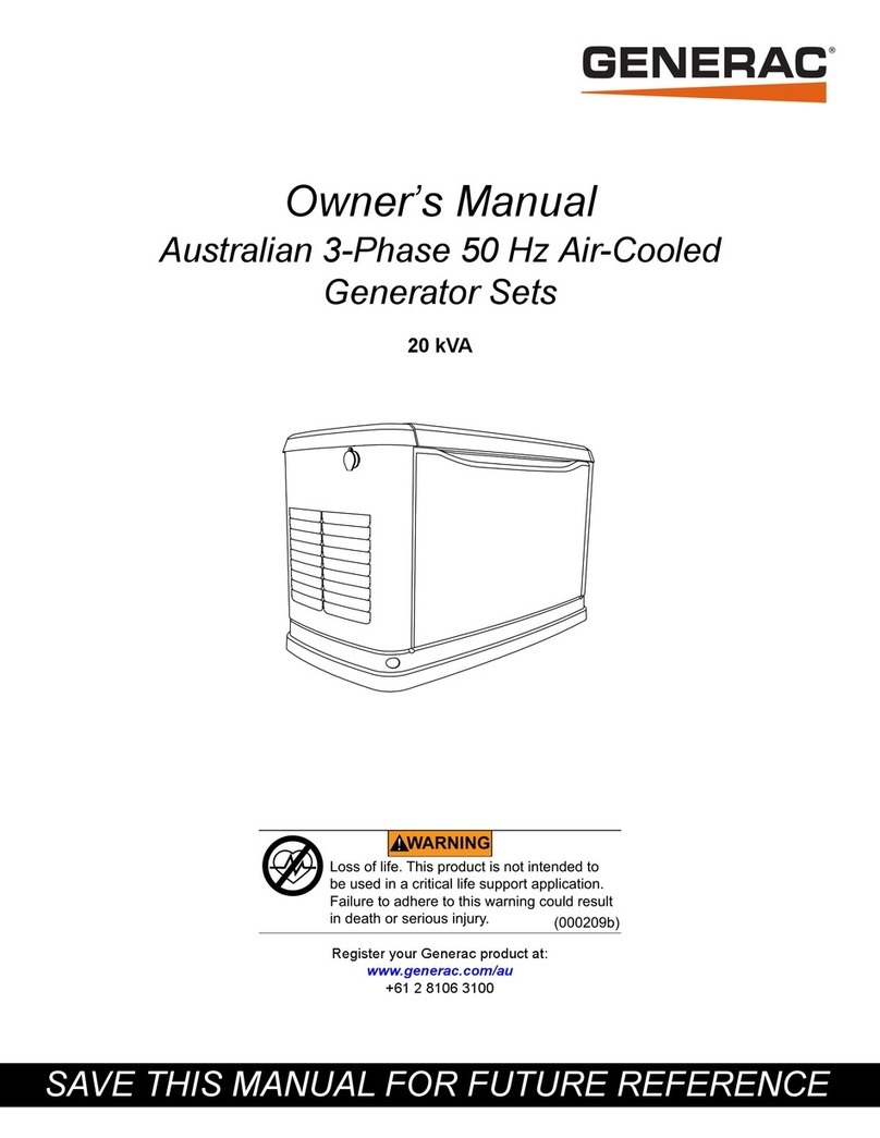 Generac Power Systems G0072190 owner's manual