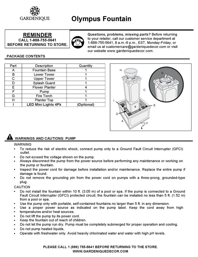 GARDENIQUE Olympus instruction manual