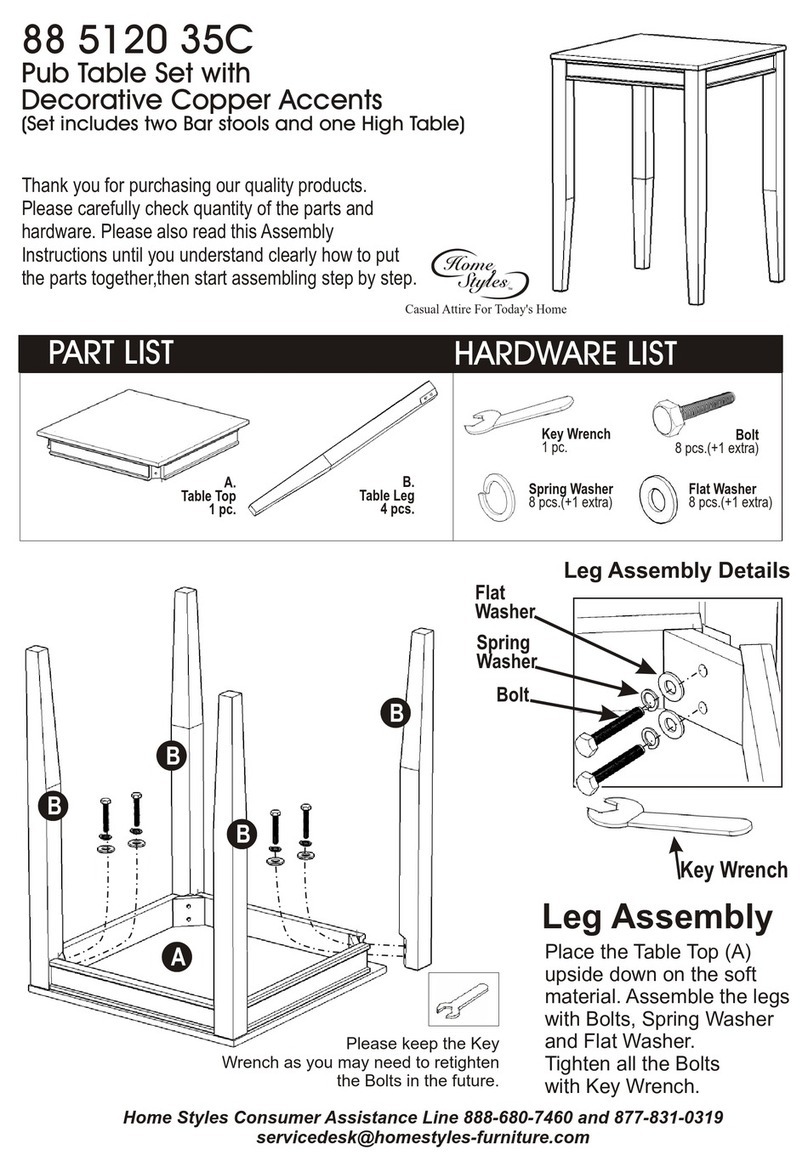 Home Styles 88 5120 35C quick start guide