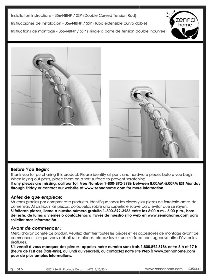Zenna Home 35644BNP installation instructions