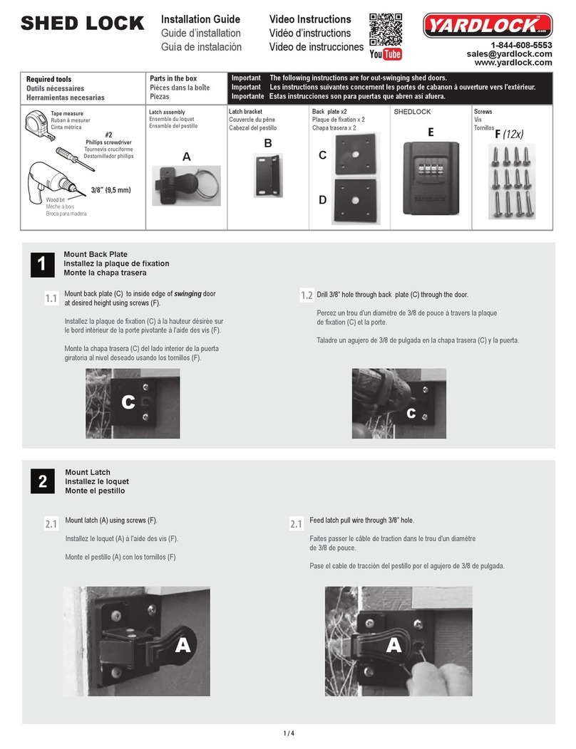 YARDLOCK SHEDLOCK installation guide YARDLOCK SHEDLOCK installation guide