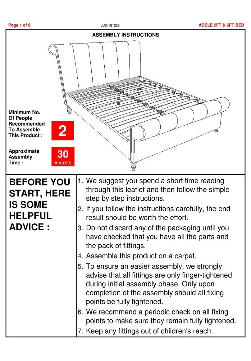 Dunelm ADELE 5FT User manual