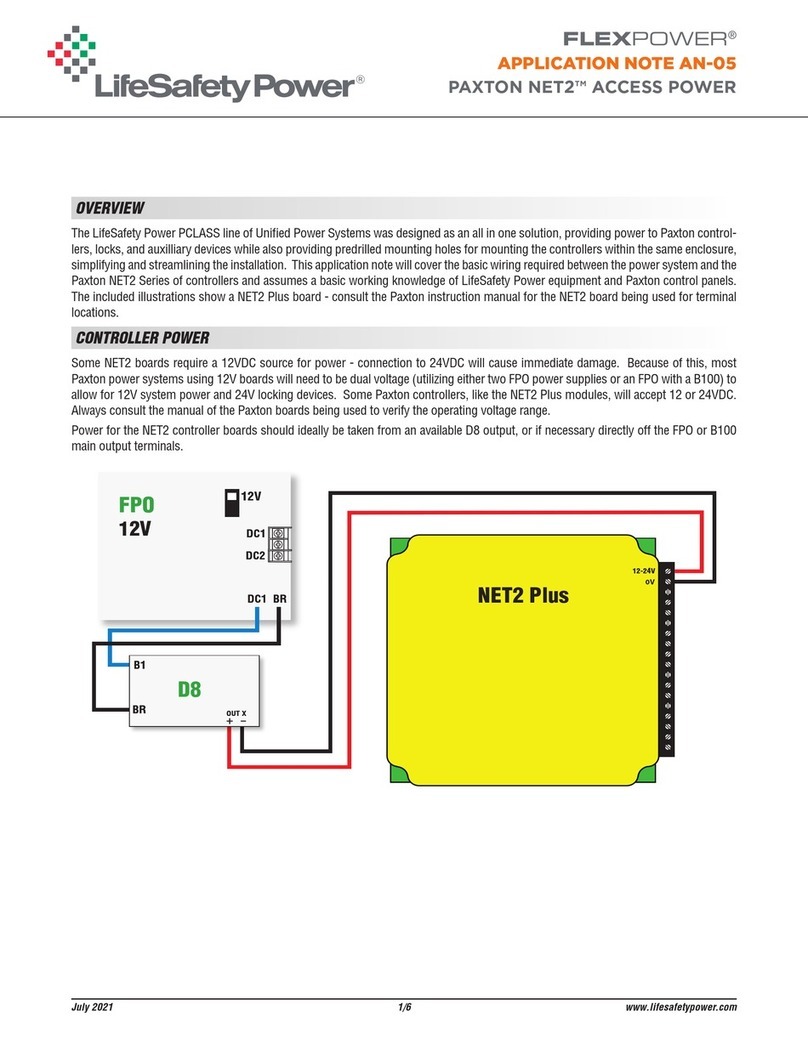 LifeSafety Power FLEXPOWER PAXTON NET2 quick start guide