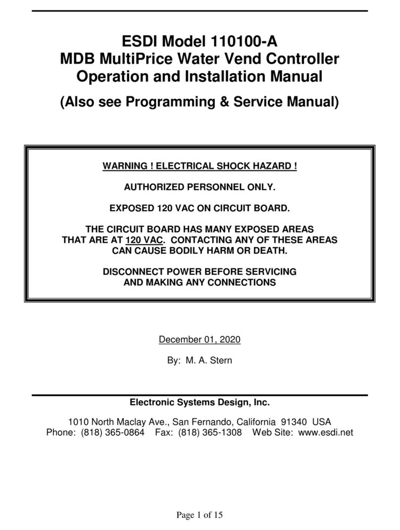 Electronic Systems Design 110100-A Operation and installation manual Electronic Systems Design 110100-A Operation and installation manual
