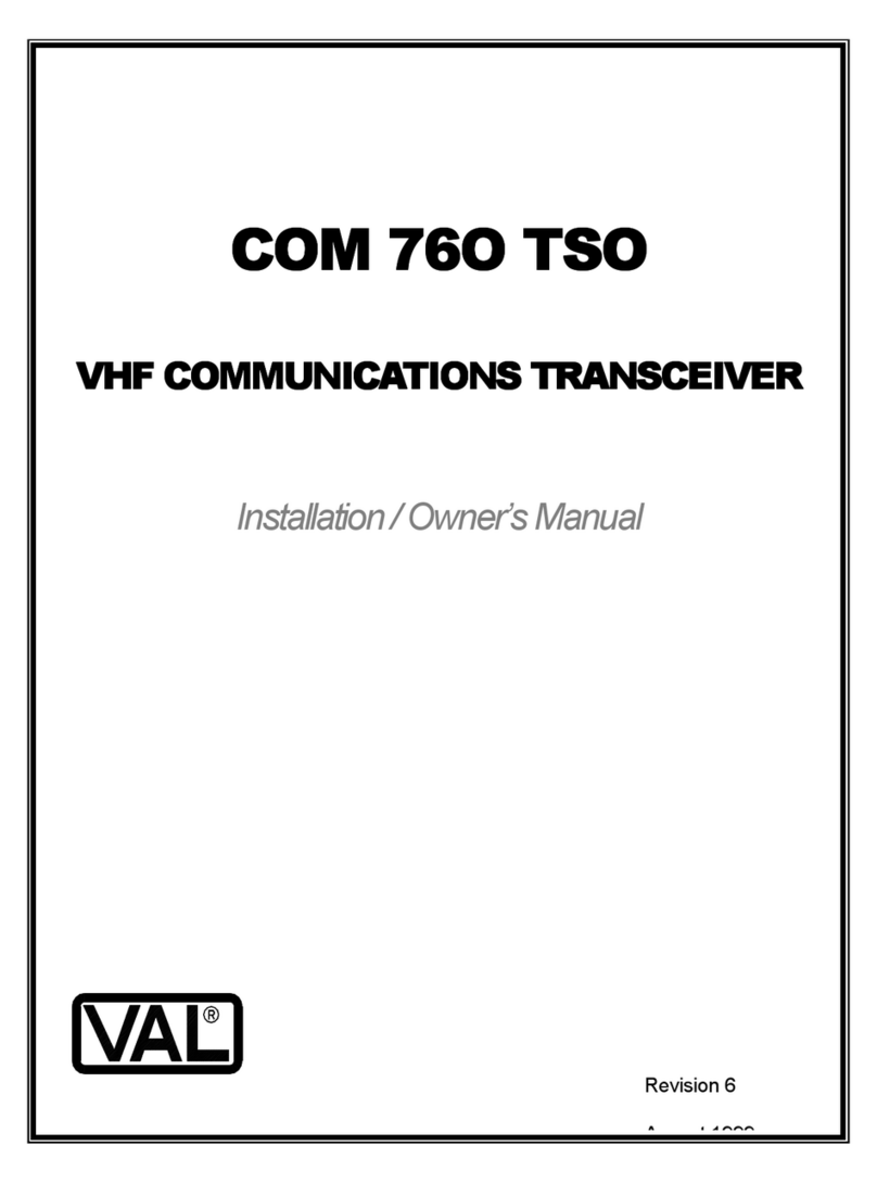 VAL COM 76O TSO Installation & owner's manual