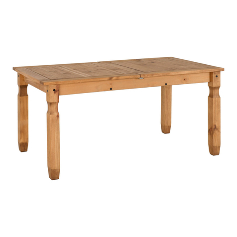 Seconique CORONA EXTENDING DINING TABLE User manual Seconique CORONA EXTENDING DINING TABLE User manual