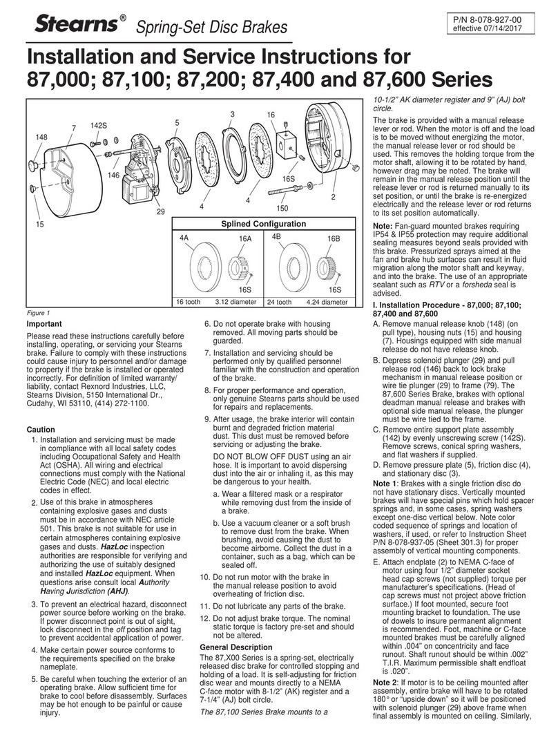 Stearns 87,000 Series Quick guide