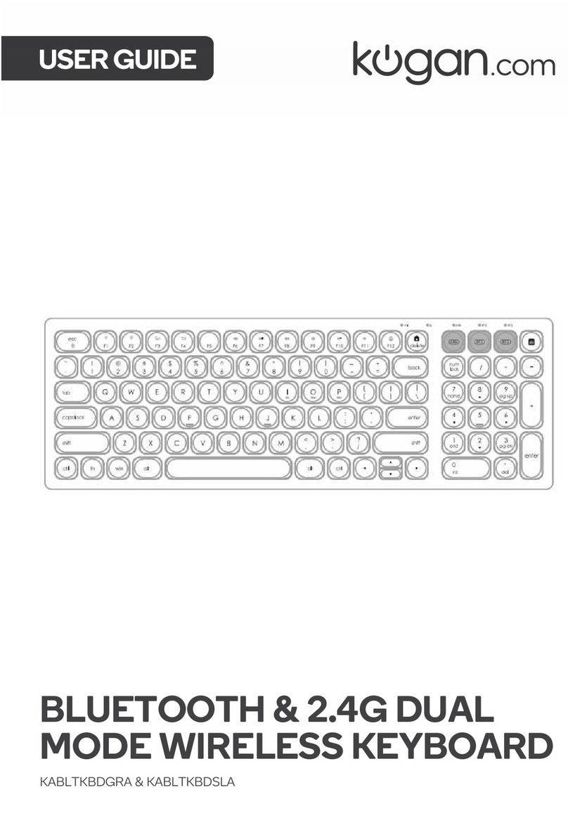 Kogan KABLTKBDGRA User manual