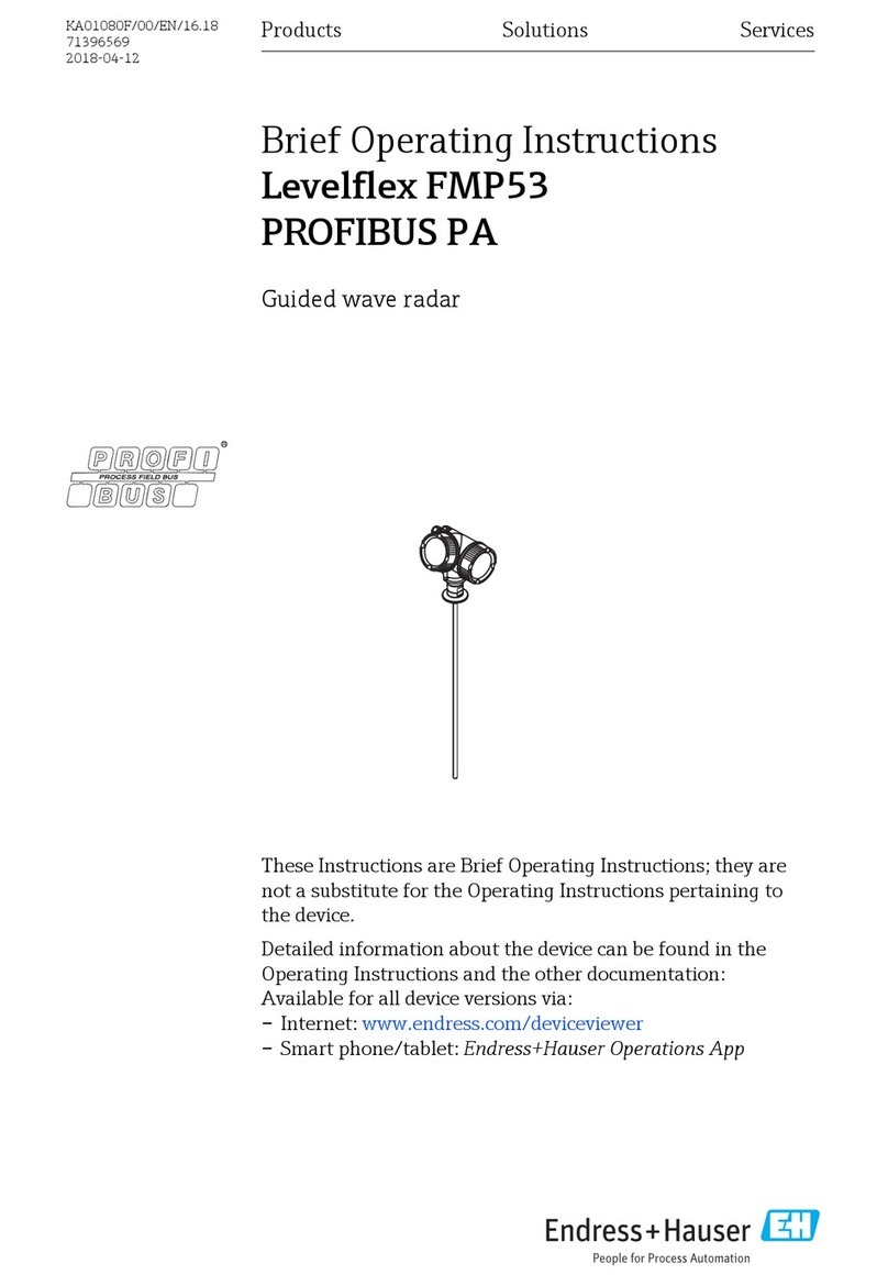 Endress+Hauser Levelflex FMP53 Brief operating instructions