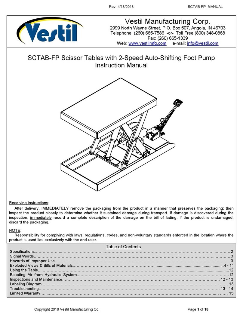 Vestil SCTAB-FP instruction manual