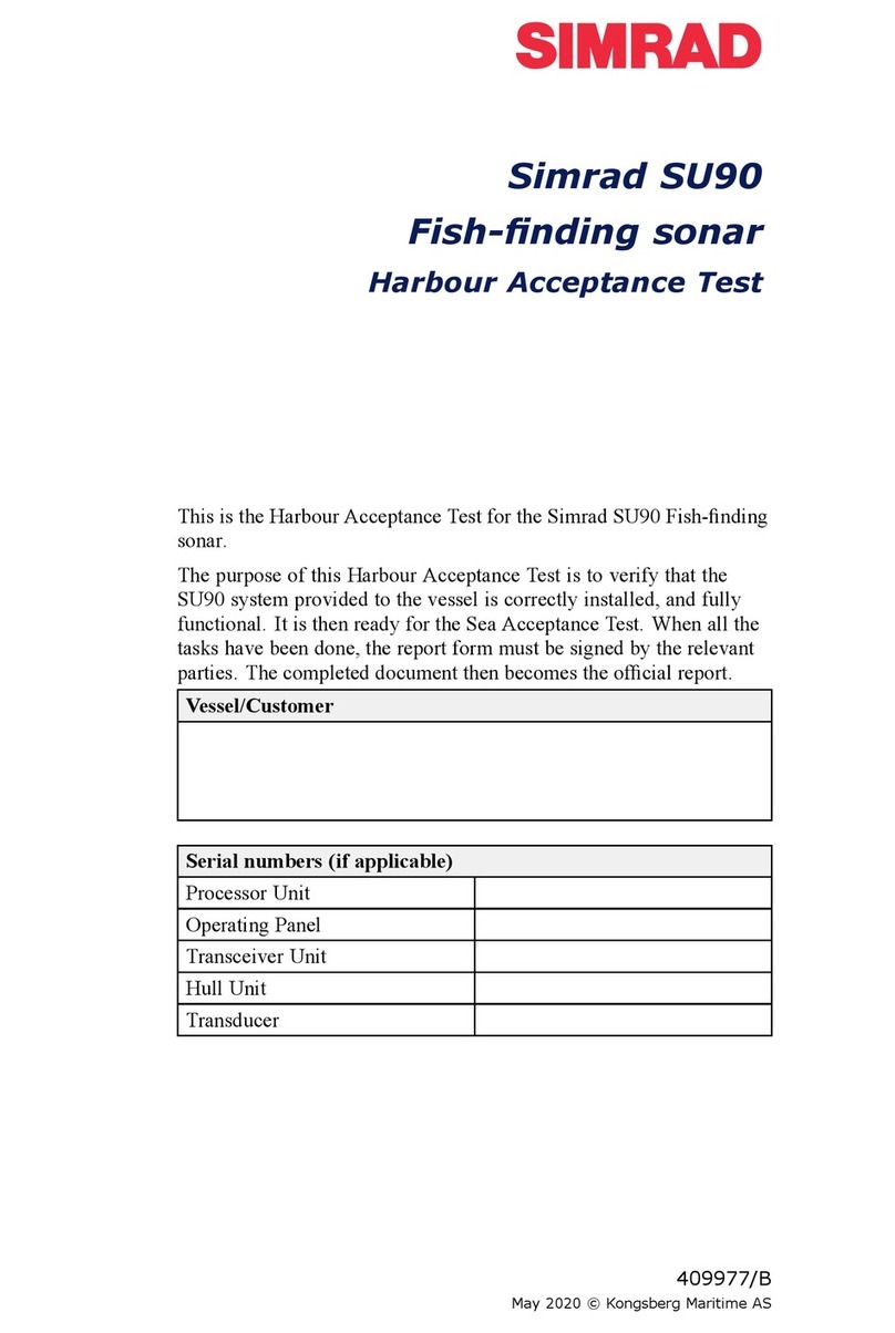 Simrad SU90 User manual