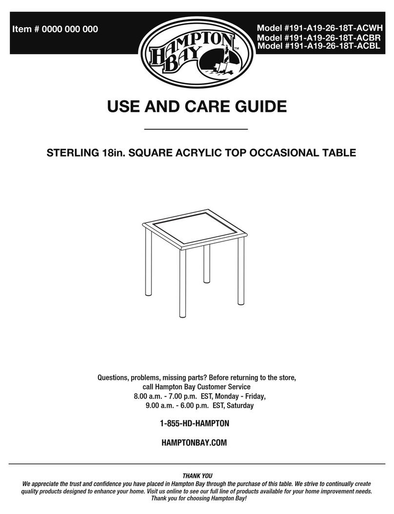 HAMPTON BAY 191-A19-26-18T-ACWH User manual