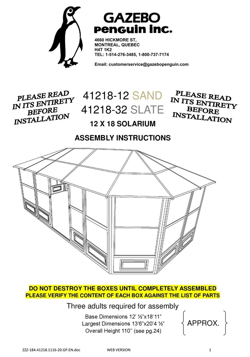Gazebo penguin 41218-12 SAND Assembly instructions