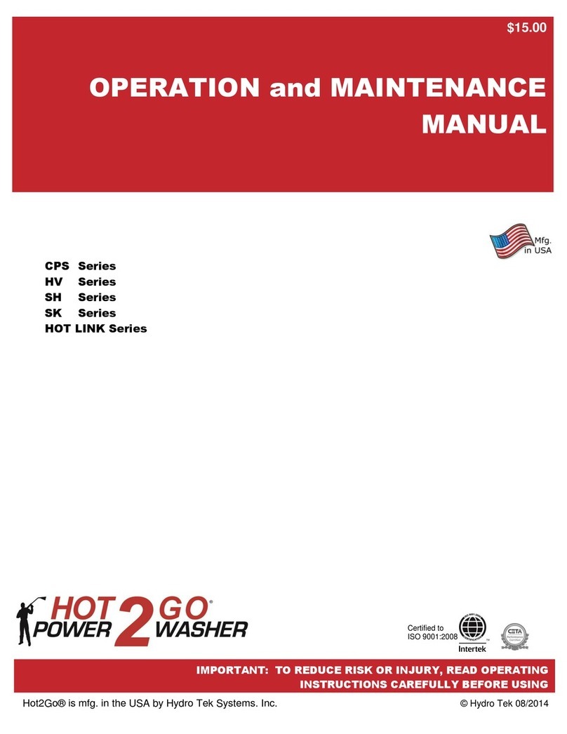 Hydro Tek Hot-2-Go Series Operation and maintenance manual