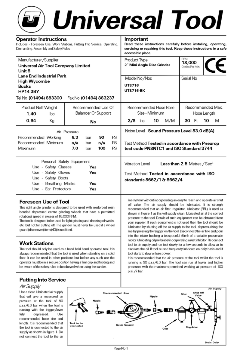 Universal Tool UT8716 Specifications