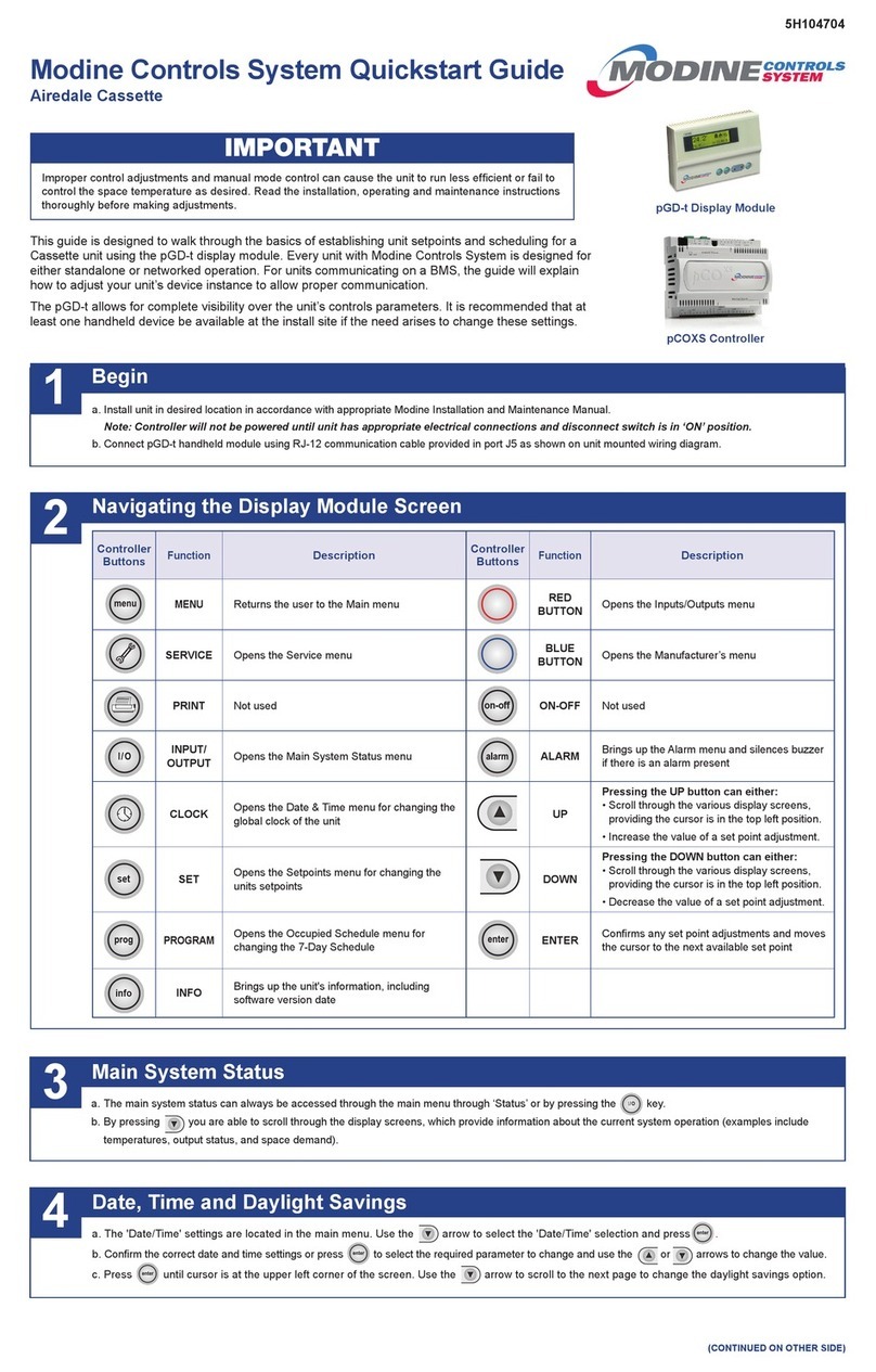Modine Manufacturing pGD-t User manual Modine Manufacturing pGD-t User manual