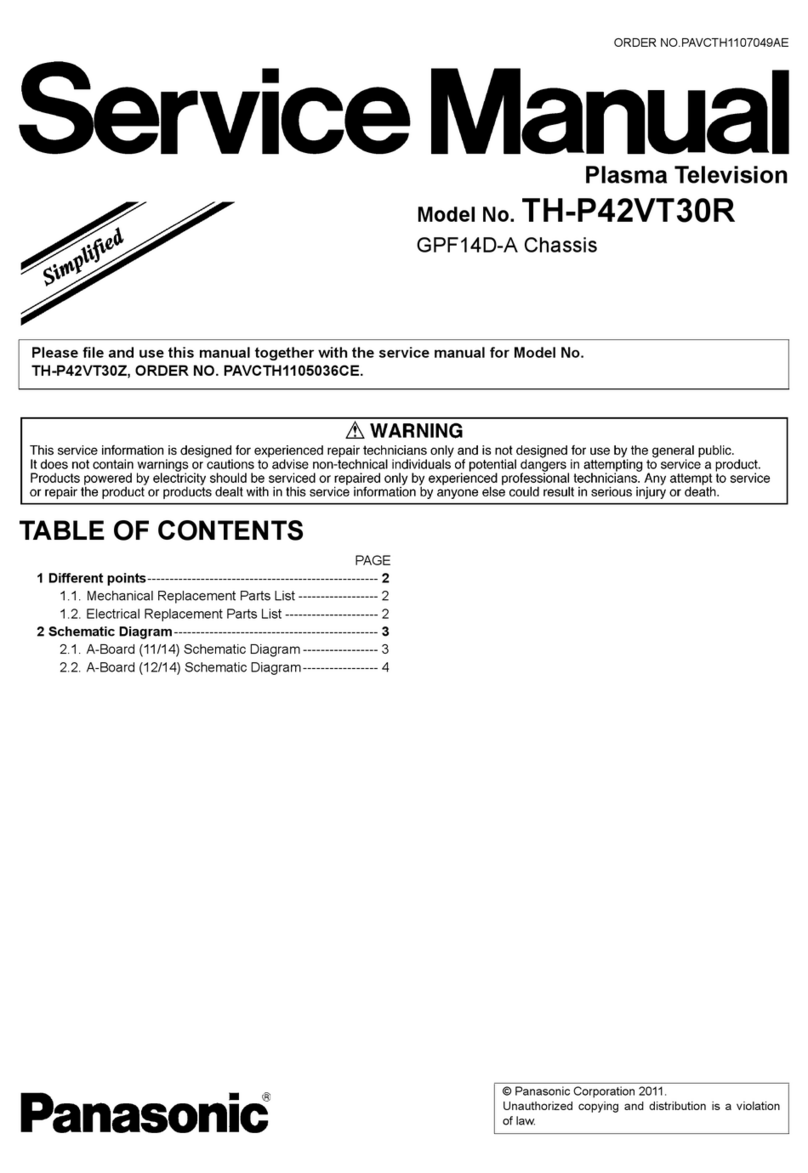 Panasonic TH-P42VT30R User manual