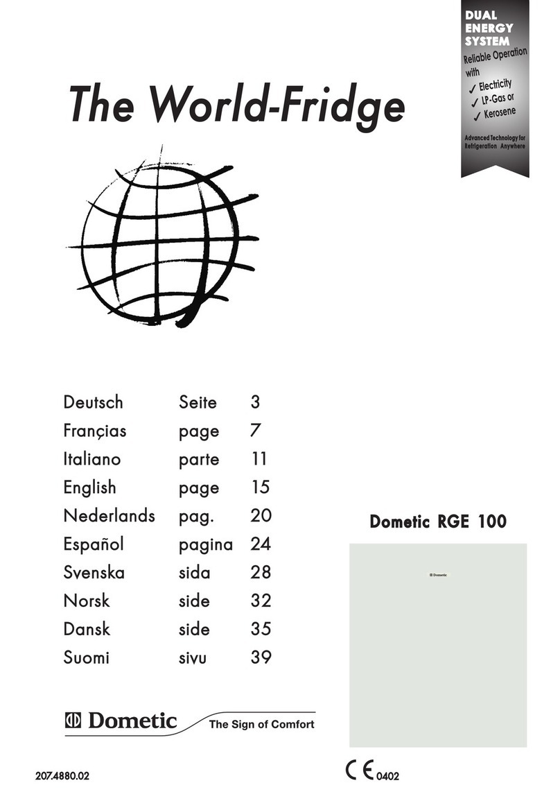 Dometic RGE 100 User manual