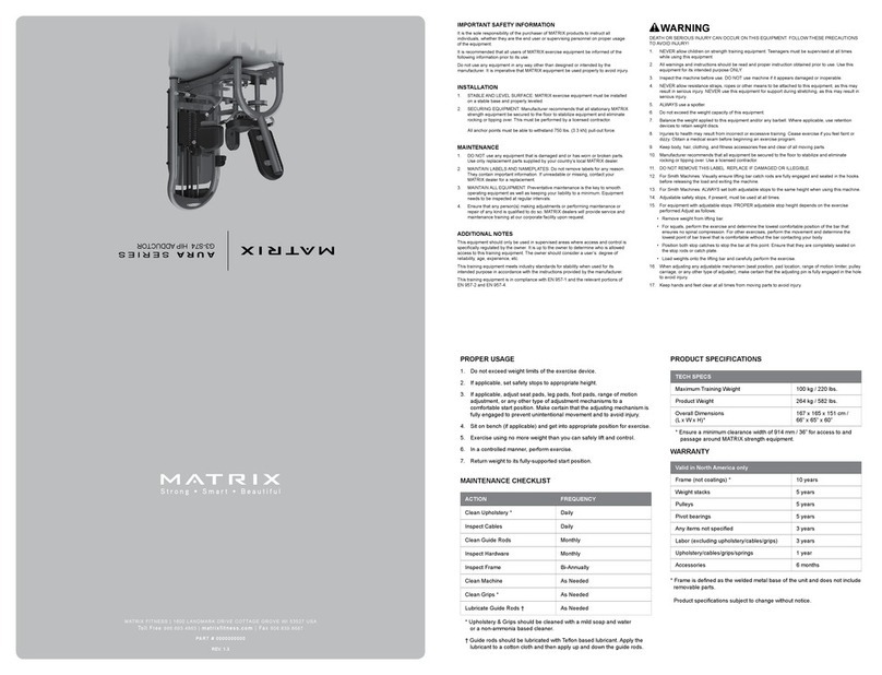 Matrix AURA Series User manual