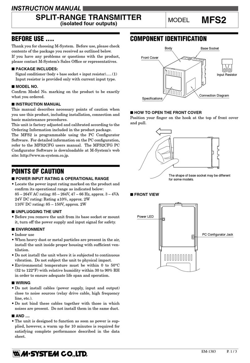 M-system MFS2 instruction manual