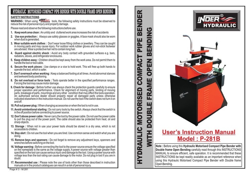 Inder P-281B User instruction manual