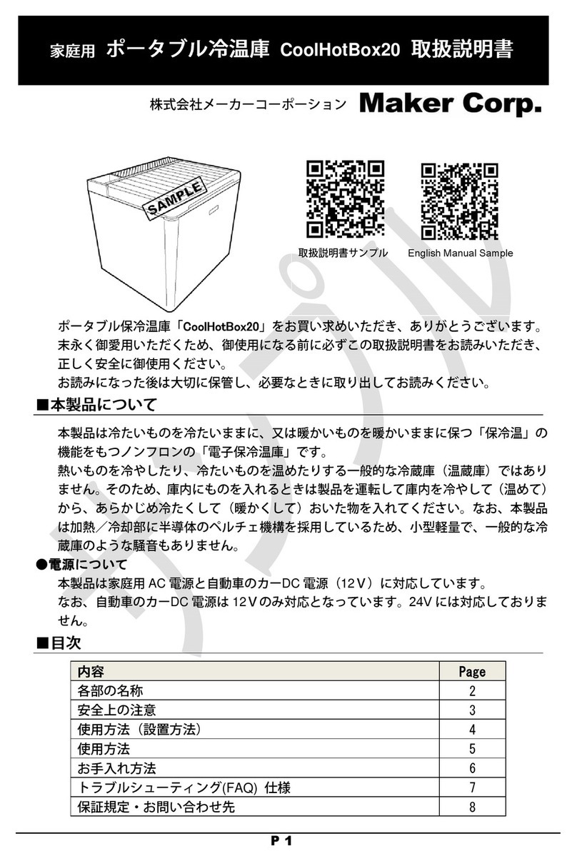 MAKER CoolHotBox20 user manual MAKER CoolHotBox20 user manual