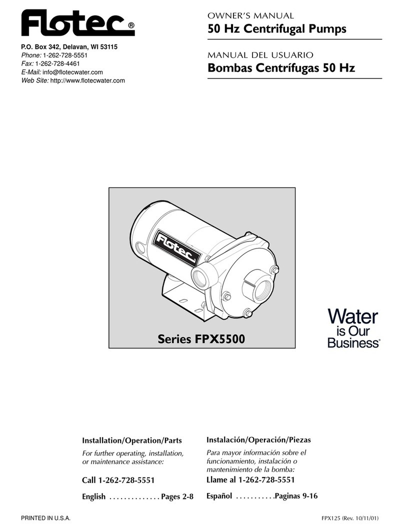 Flotec FPX5500 Series User manual