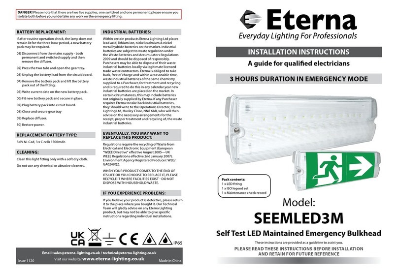 Eterna SEEMLED3M installation instructions