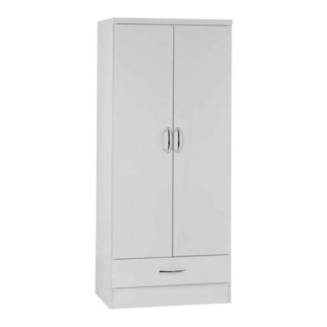 Seconique Furniture NEVADA 2 DOOR 1 DRAWER WARDROBE Assembly instructions Seconique Furniture NEVADA 2 DOOR 1 DRAWER WARDROBE Assembly instructions
