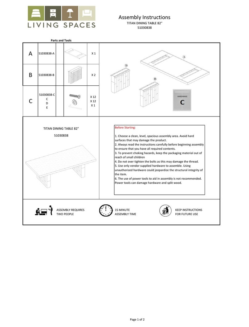 Living Spaces TITAN 51030838 User manual