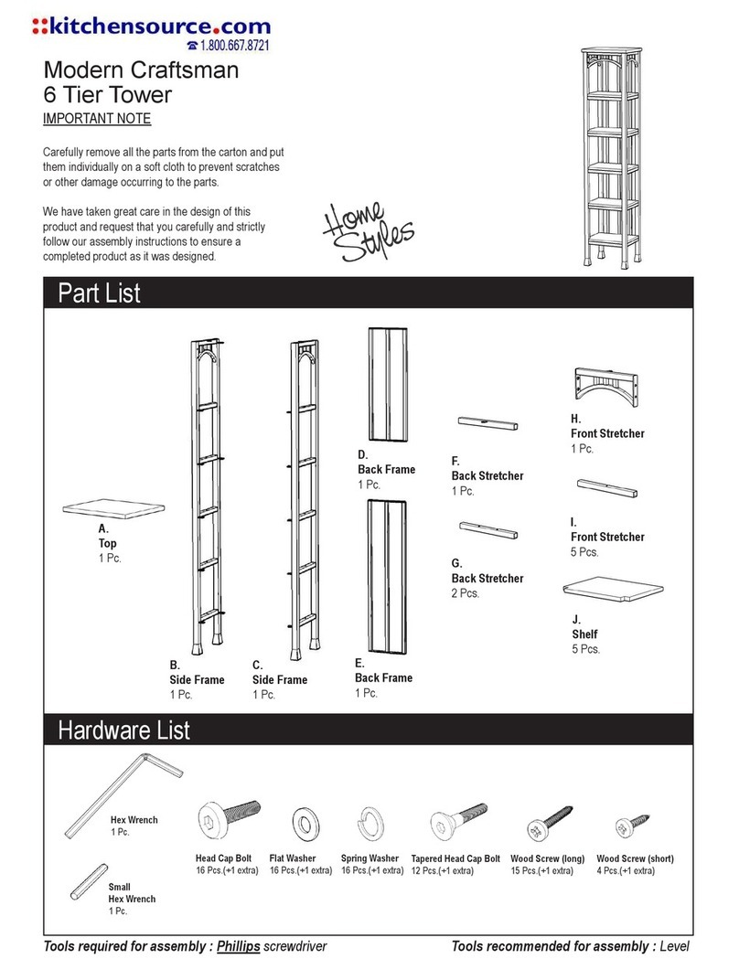 Home Styles HS-5050-102 Quick start guide Home Styles HS-5050-102 Quick start guide