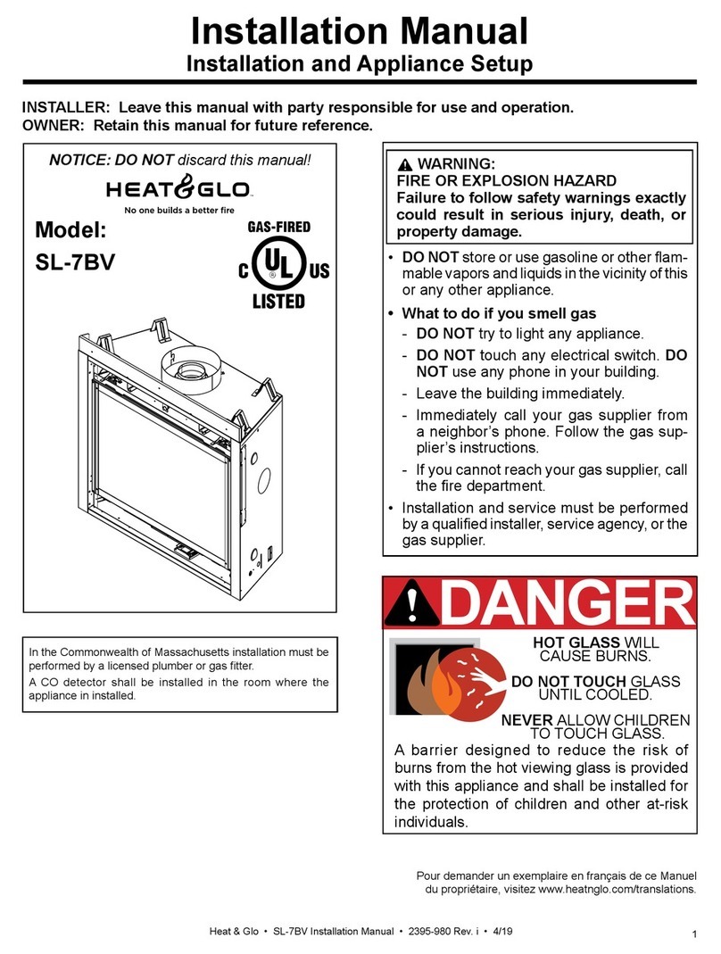 HEAT GLO SL-7BV installation manual