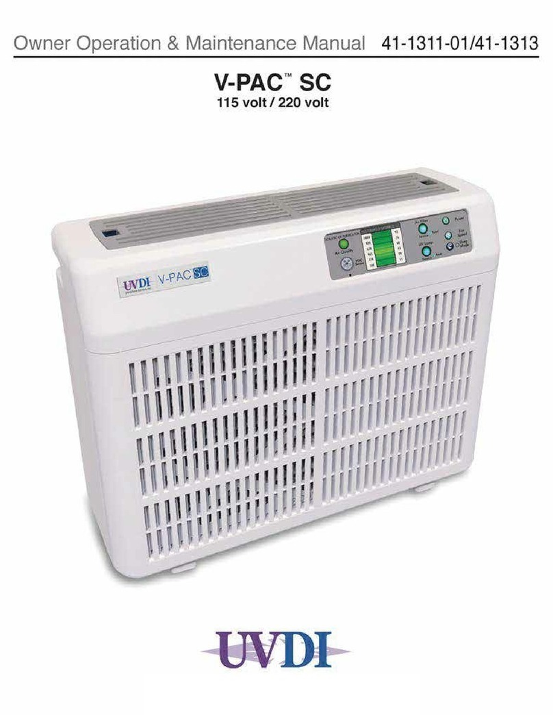 UVDI V-PAC SC Operation & maintenance manual