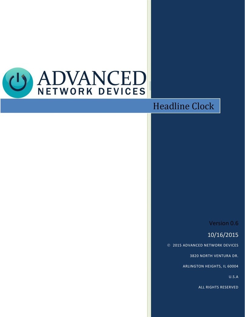 ADVANCED Network Devices Headline Clock User manual