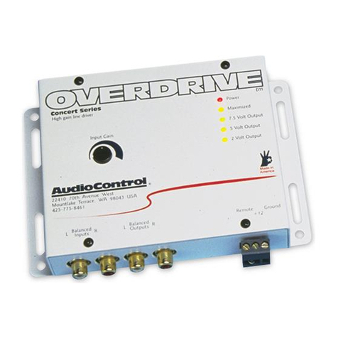 Audio Control OVERDRIVE Concert Series owner's manual