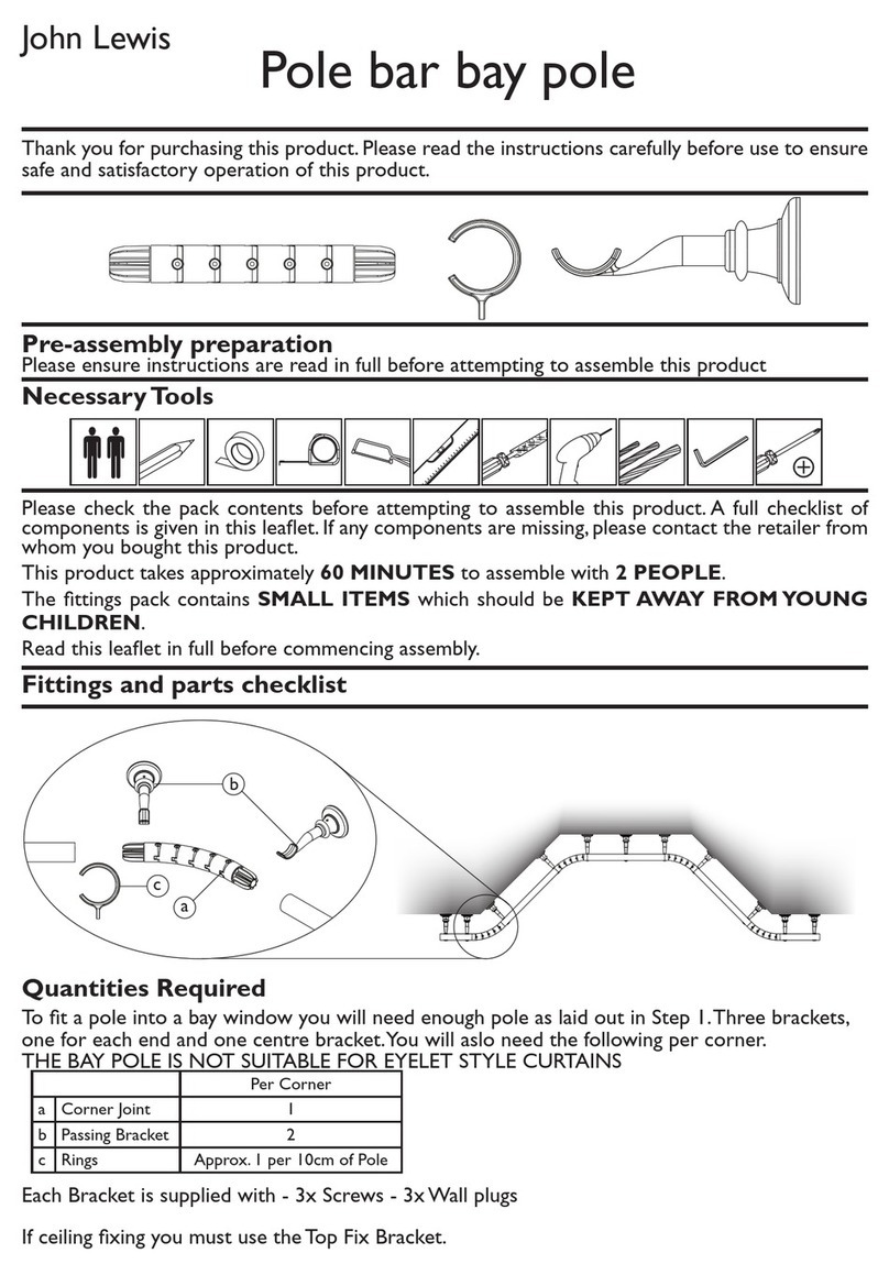 John Lewis Pole bar bay pole User manual
