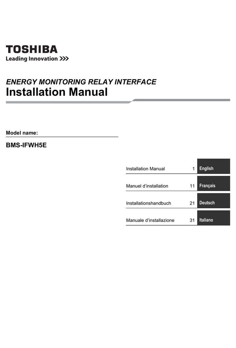 Toshiba BMS-IFWH5E User manual Toshiba BMS-IFWH5E User manual
