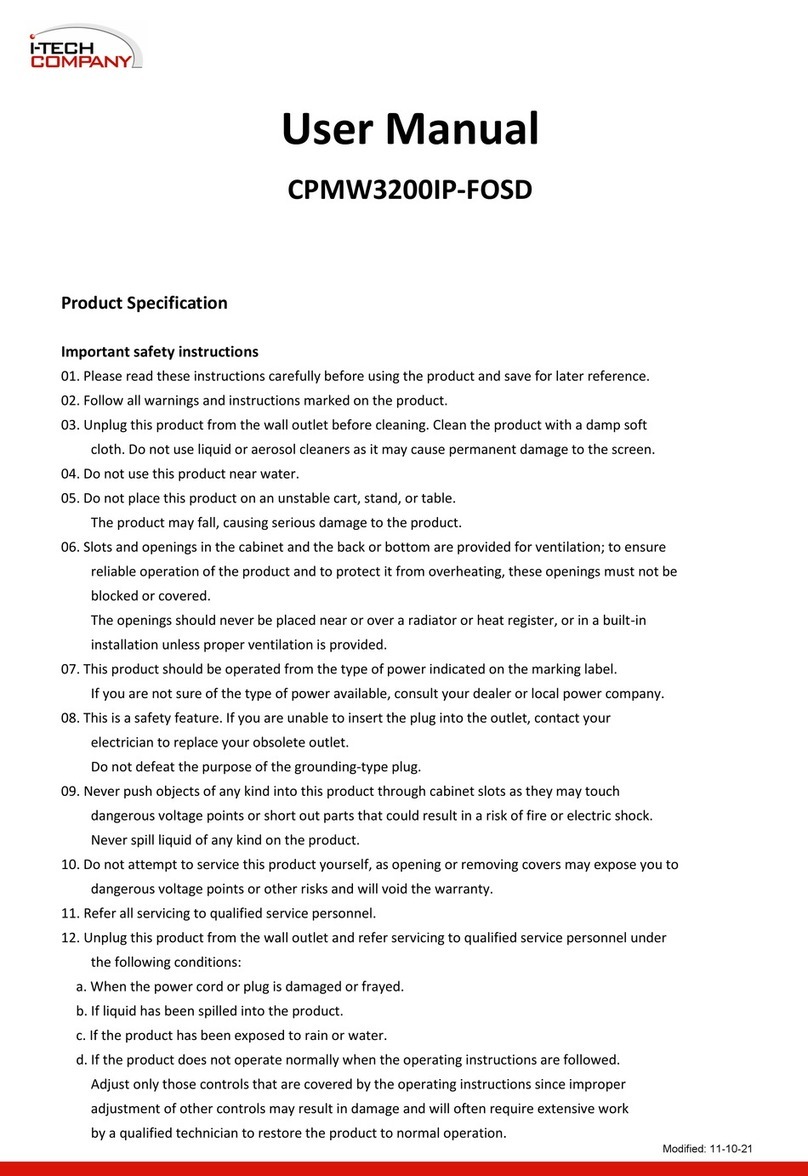 I-Tech CPMW3200IP-FOSD User manual