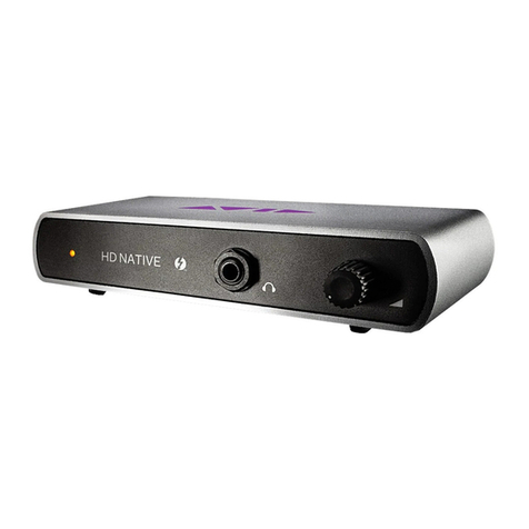 Avid Technology Pro Tools HD Native Thunderbolt User manual