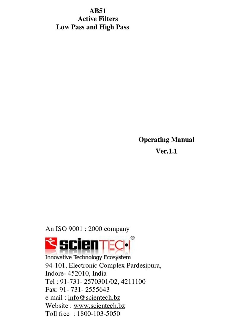 ScienTECH AB51 operating manual