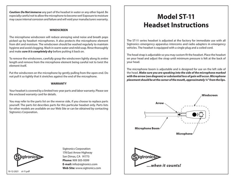 Sigtronics ST-11 instructions