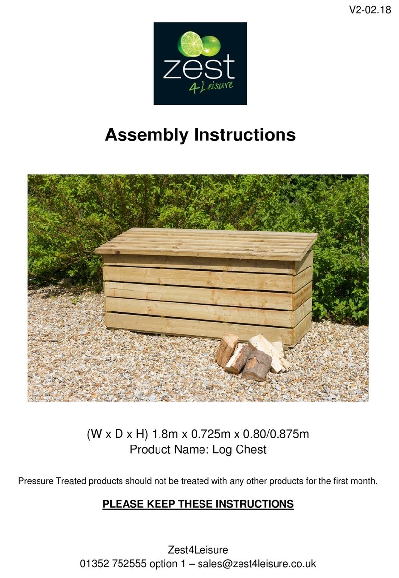 Zest 4 Leisure Log Chest User manual Zest 4 Leisure Log Chest User manual